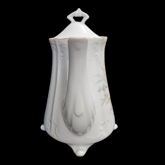 Winrose Collection Porcelain Coffee Pot Teapot Floral Gold Trim Hand Decorated - Picture 2 of 7